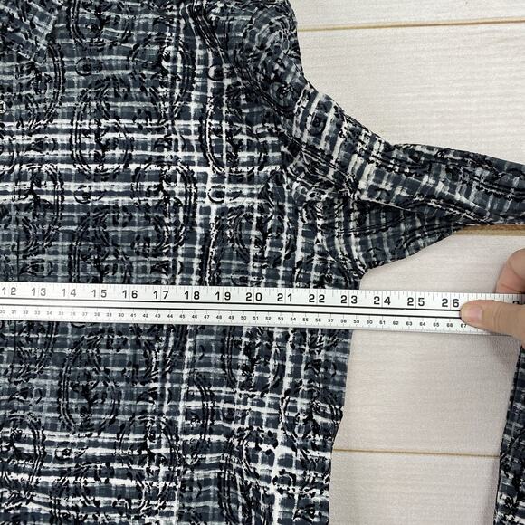 Eight X Premium Shirt Mens XL Black Geometric Paisley Button Down Artsy Classic - Picture 5 of 11